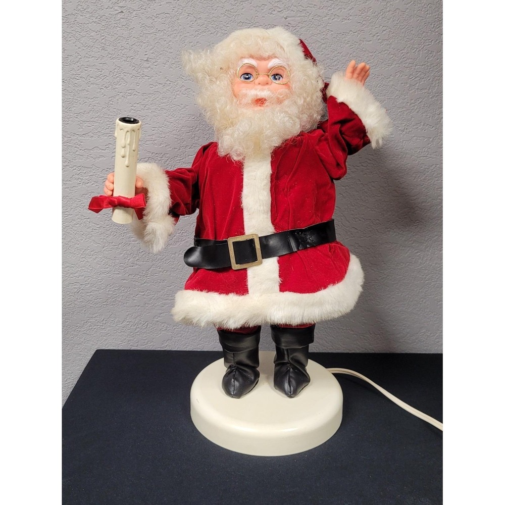 Rennoc Animated Santa Claus Figure Motion & Light (Needs Light Bulb) - Works
